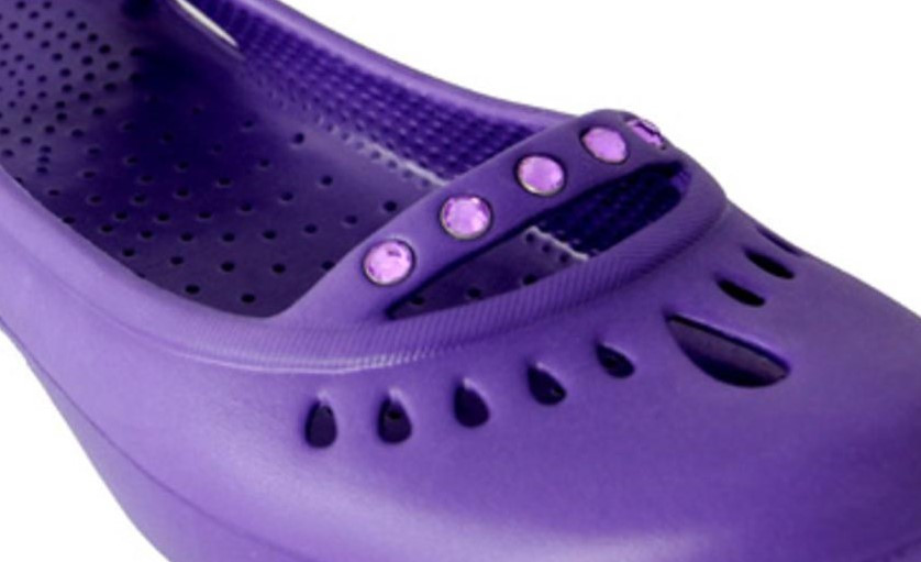 Women's Purple Lightweight SlipOn Comfort Shoes with Gem Accents